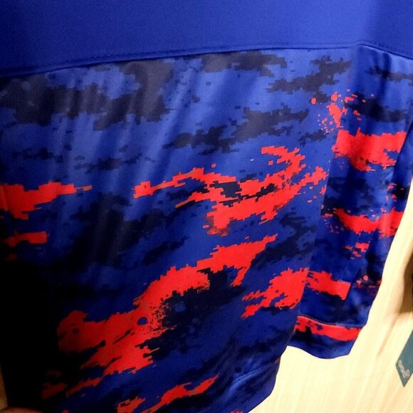 Gen 2 Kids University Of Kansas Red Blue Camouflage Jayhawk Hooded Sweatshirt XL - Picture 5 of 10